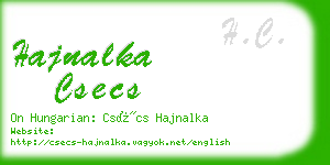 hajnalka csecs business card